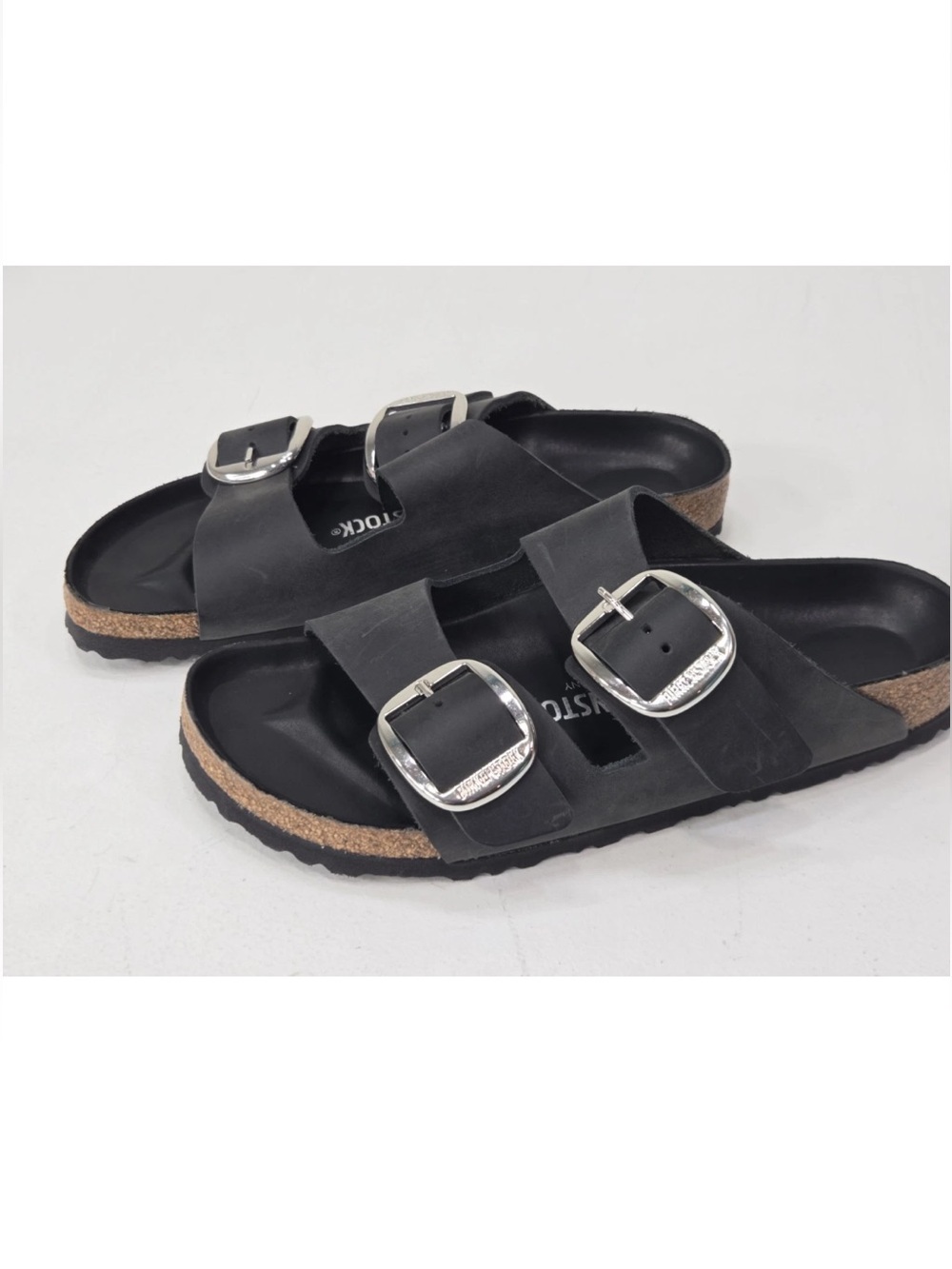 Birkenstock Arizona Big Buckle Black Oiled Size 40 EU 9 US Ladies Narrow